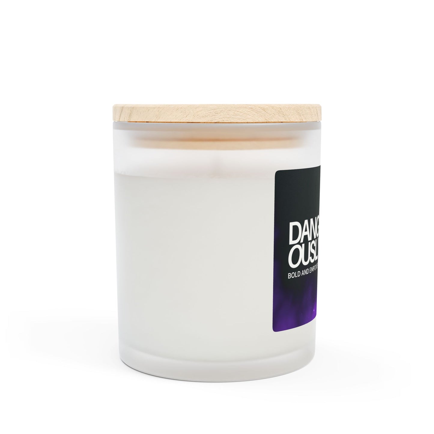 The Ariana: Dangerously Lit Candle Frosted Glass (Hand Poured 11 oz)