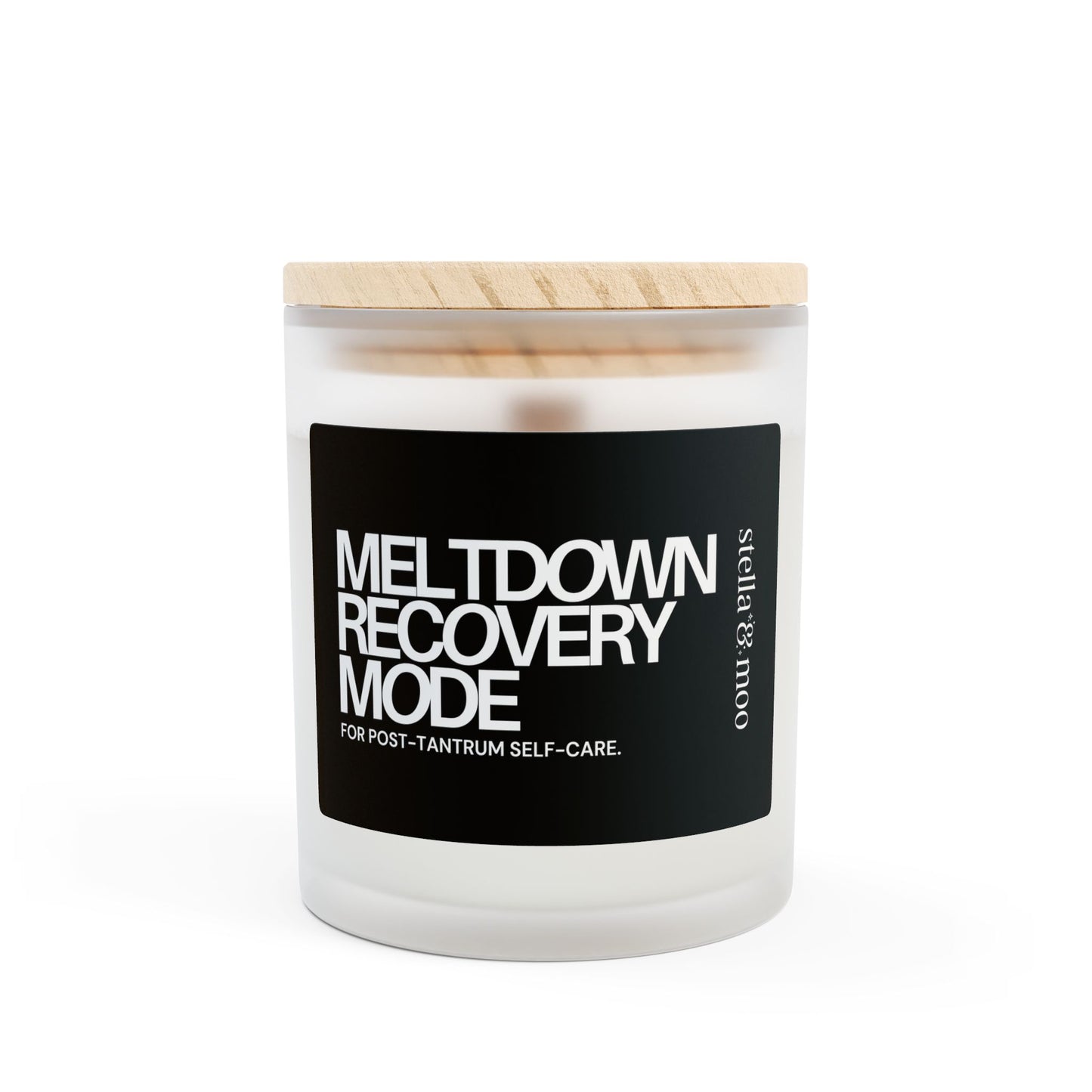 Meltdown Recovery Mode Candle Frosted Glass (Hand Poured 11 oz)