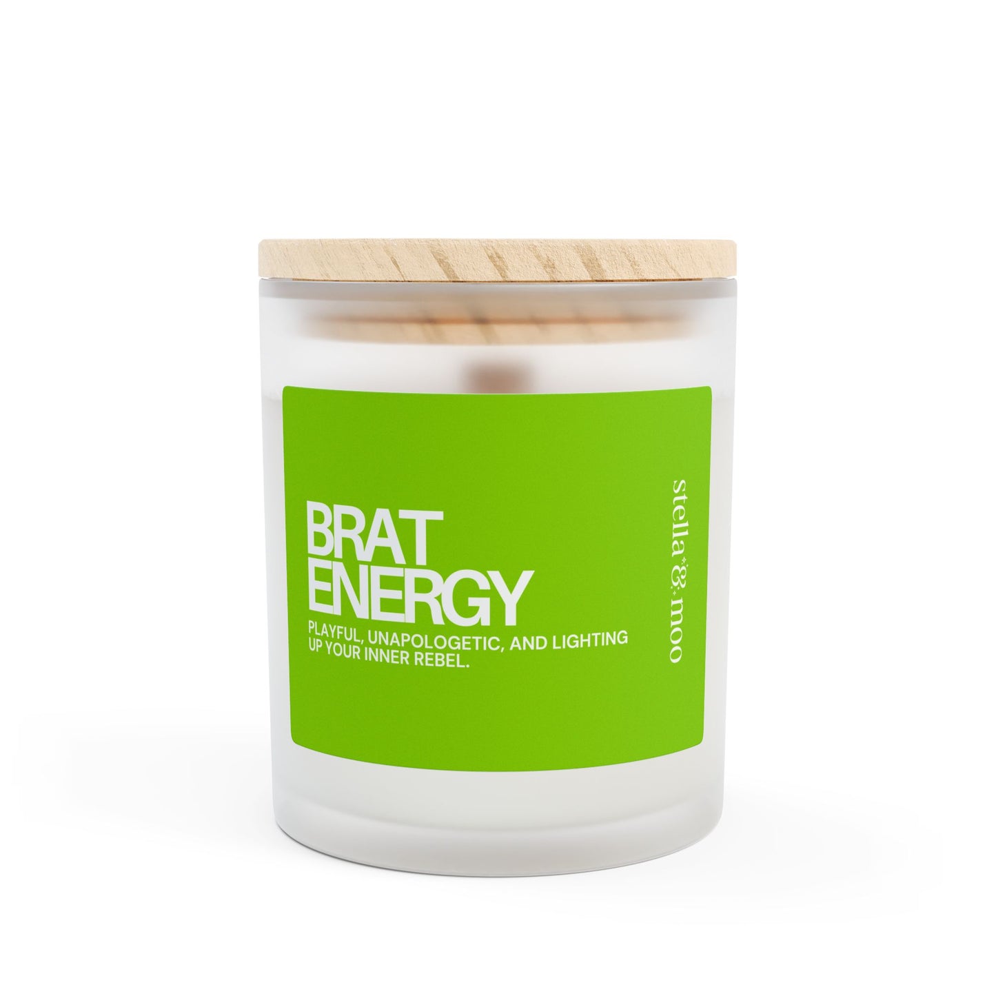 The Charli: Brat Energy Candle Frosted Glass (Hand Poured 11 oz)