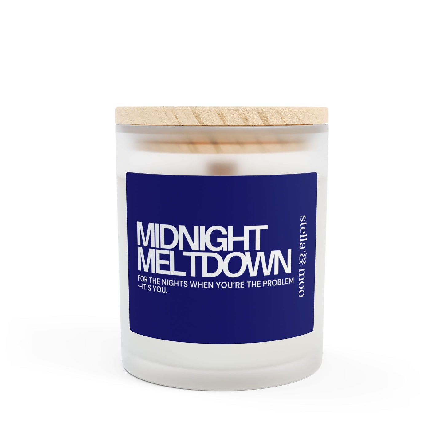 The Taylor: Midnight Meltdown Candle Frosted Glass (Hand Poured 11 oz)