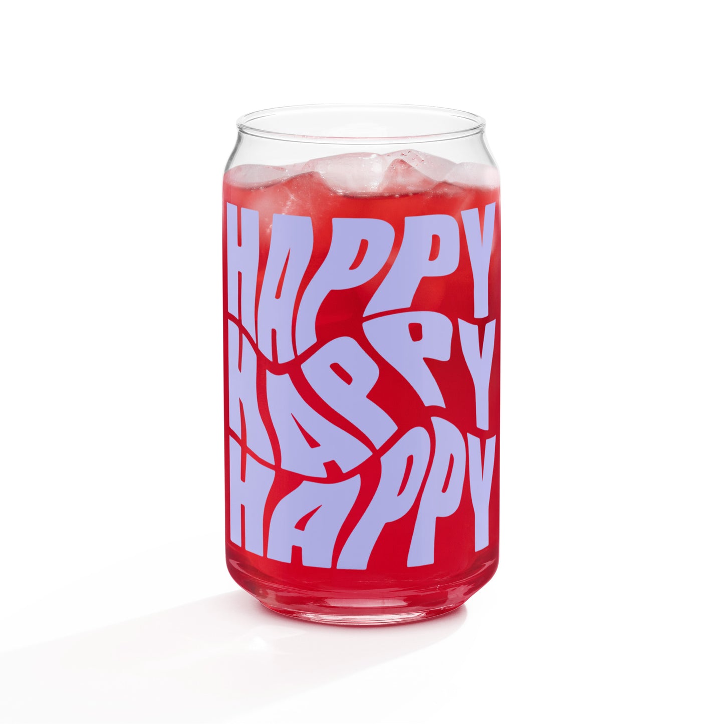 Happy Happy Happy Glass Cup