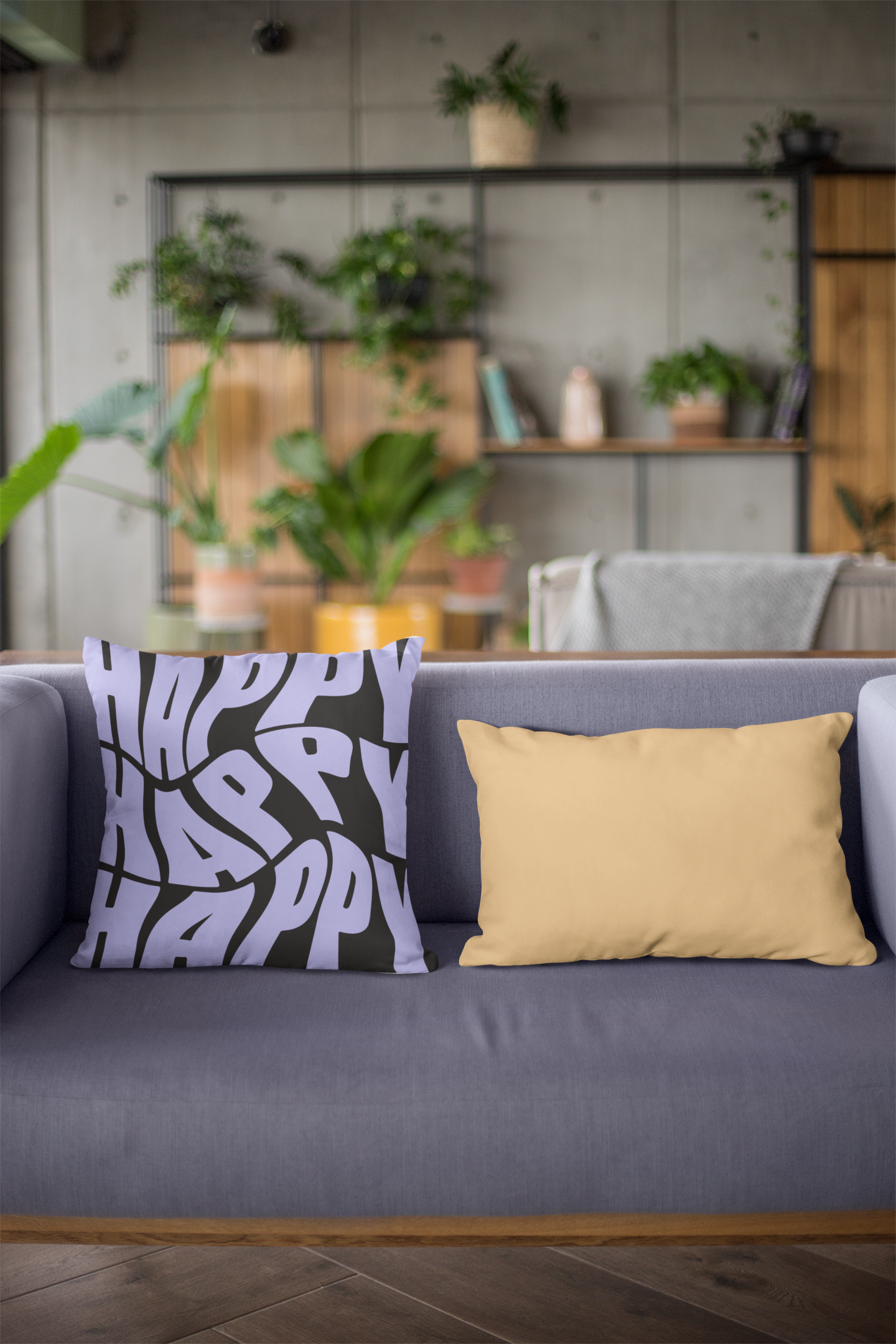 Happy Happy Happy Throw Pillow